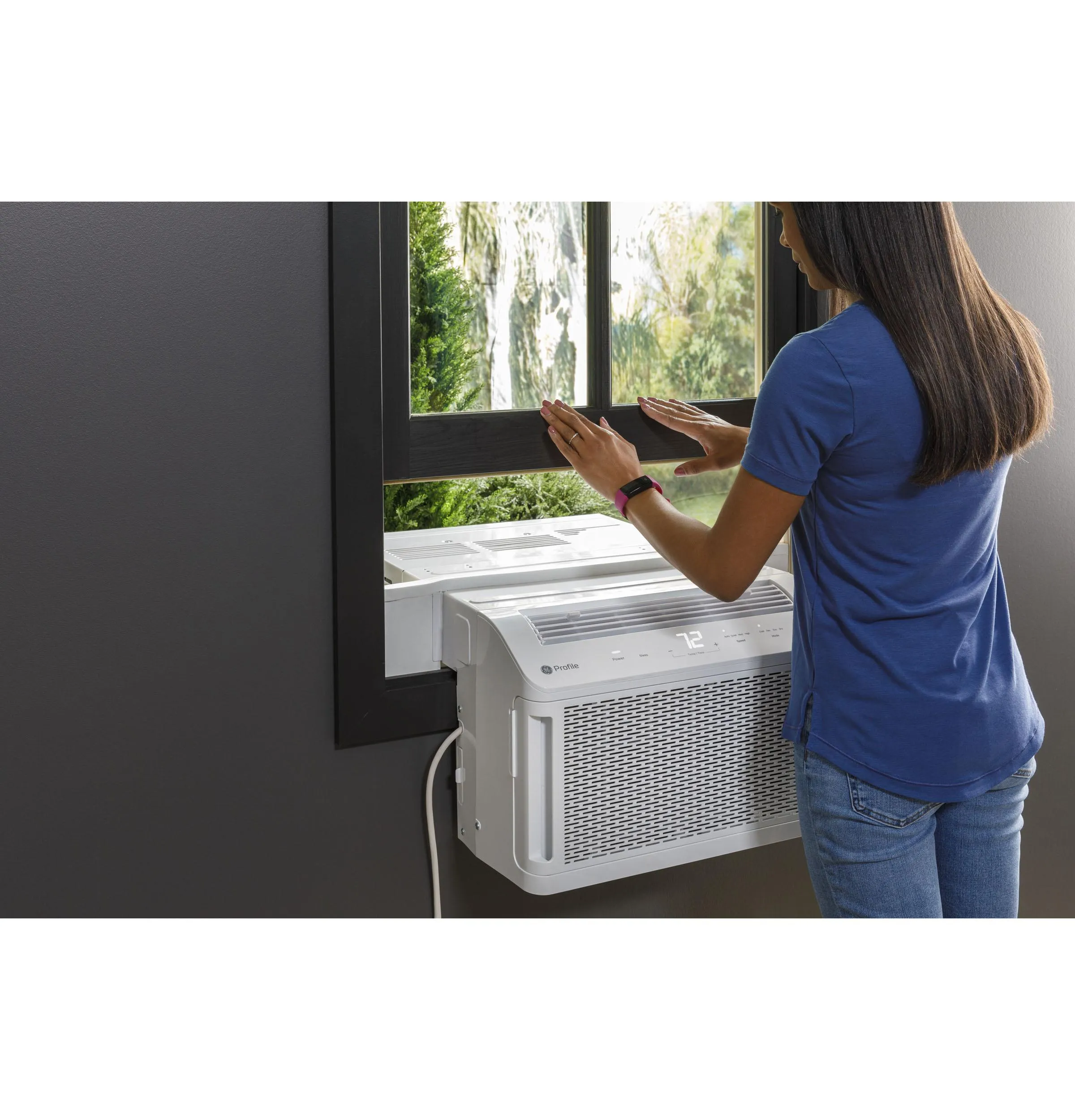 Ge Appliances AHTT08BC Ge Profile Clearview&#8482; 8,300 Btu Smart Ultra Quiet Window Air Conditioner For Medium Rooms Up To 350 Sq. Ft.