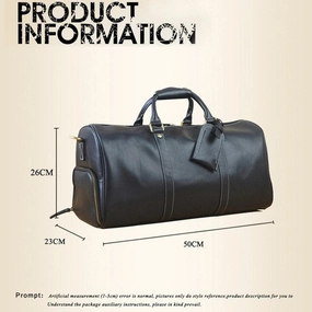 Genuine Leather Travel Bag Men Fashion Black Travel Duffel Bag Big Cow Leather Carry On Luggage Instant Savings Inside Shop Today Save