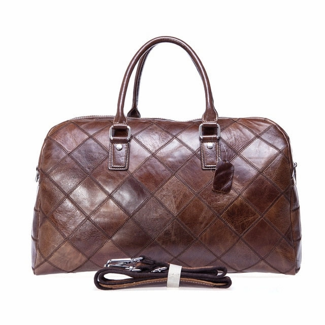 Genuine Leather Travel Duffel Bag Men Packing Cubes Travel Luggage Organizer Large Capacity Leather Limited Edition Offer Trending Now Offer