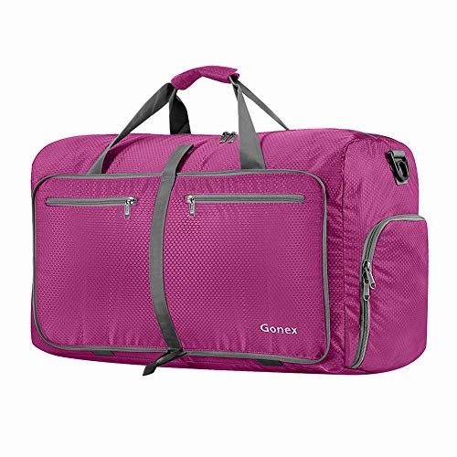Gonex 60L Foldable Travel Duffel Bag Water & Tear Resistant, Rose Red Clearance Blowout Big Savings Alert
