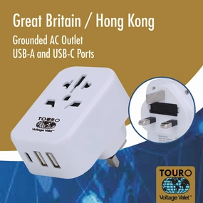 Grounded Adapter Great Britain 3 Port Usb/Usb-C Flash Sale Alert Now Shop Todays Picks