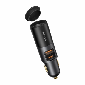 Limited Offer Alert Baseus 120W Car Charger U   C   Cigarette Lighter Socket Grey (Ccbt-C0G)