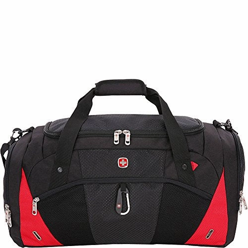 Hot Discount Deal Hot Sale Today Swissgear Travel Gear 1900 Duffel - Ebags Exclusive (Black/Red)