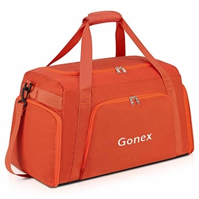 Exclusive Online Discount Gonex 60L Travel Duffle Bag, Weekender Overnight Duffel Bag With Shoe Compartment Orange