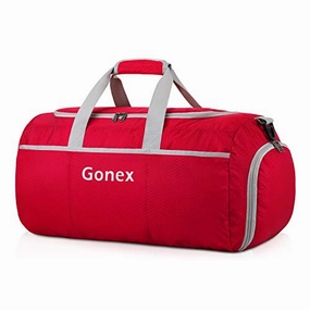 Gonex 70L Packable Travel Duffle, Lightweight Luggage Duffel Sports Gym Bag With Shoe Compartment Red Instant Savings Deal