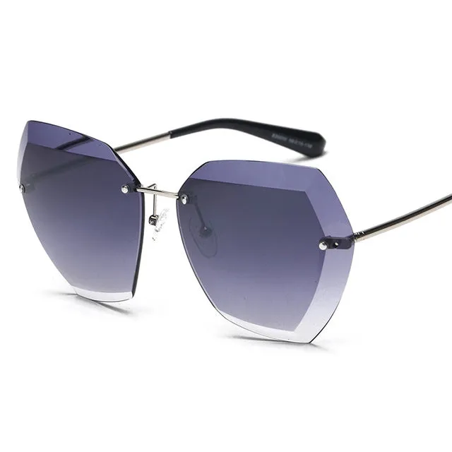 Limited Offer Alert Limited Time Offer Oversized Women'S Fashion Rimless Square Sunglasses