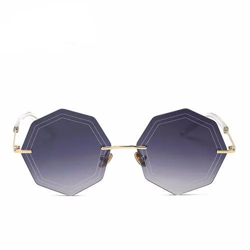 Today Only Discount Price Slash Today Women'S Fashion Rimless Sunglasses - Silver Blue, Gold, Pink,Silver,Brown