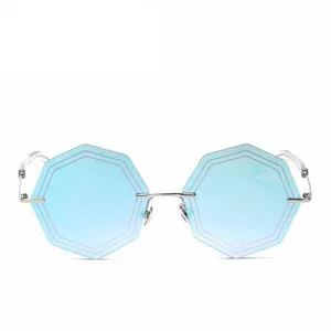 Hot Pick Online Women'S Fashion Rimless Sunglasses - Silver Blue, Gold, Pink,Silver,Brown
