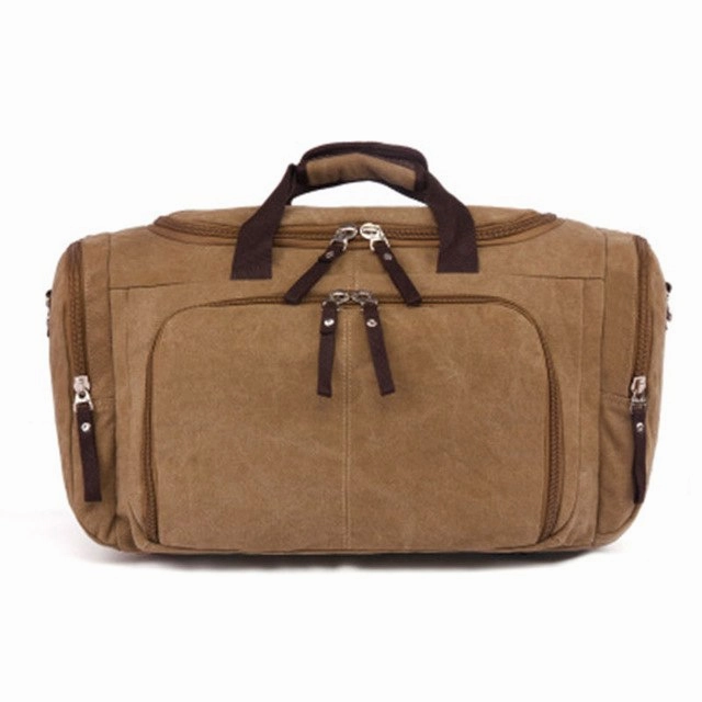 MustShop Sale Canvas Men Travel Bags Carry On Luggage Bag Men Duffel Bag Multifunctional Travel Tote Large