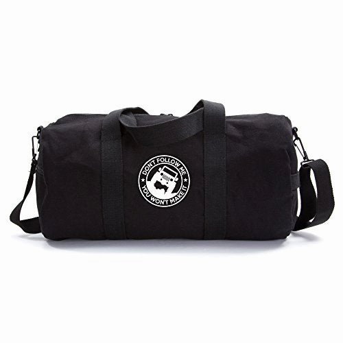 Jeep Don'T Follow Me You Wont Make It Heavyweight Canvas Duffel Bag In Black Limited Time Steal Exclusive Online Discount
