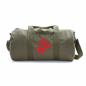 Save Today Event U.S. Marine Corps Semper Fidelis Army Sport Heavyweight Canvas Duffel Bag In Olive & Red, Large