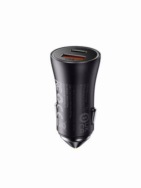 Baseus Golden Contactor Max Fast Car Charger Usb   Usb Type C 60 W Quick Charge Dark Grey (Cgjm000113) Shop the Savings Now Hot Deal Alert