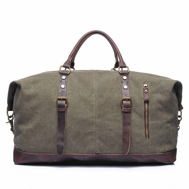 Dont Miss These Savings Canvas Leather Men Travel Bags Carry On Luggage Bags Men Duffel Tote Large Capacity Weekend Bag