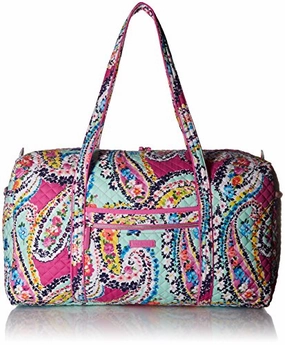 Special Deals Online Price Slash Today Vera Bradley Iconic Large Travel Duffel, Signature Cotton,Wildflower Paisley, Wildflower Paisley, One Size