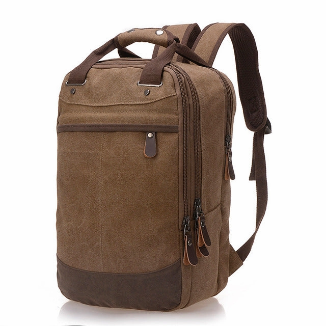 Men'S Canvas Backpack - Blue,Sky Blue,Coffee,Khaki Big Hot Sale