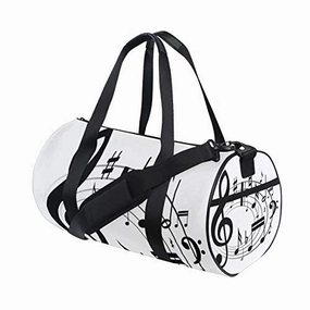 Trending Today Steal Oulian Gym Bag Music Notes Clipart Women Canvas Duffel Bag Cute Sports Bag For Girls