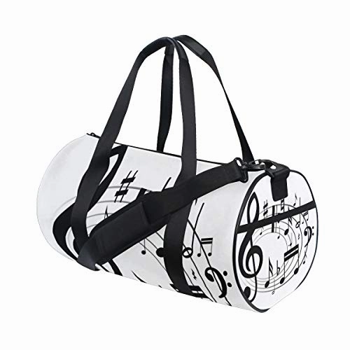 Trending Today Steal Oulian Gym Bag Music Notes Clipart Women Canvas Duffel Bag Cute Sports Bag For Girls