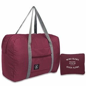Travel Duffel Bags Lightweight Waterproof Foldable Sports Gym Waterproof Storage Luggage Bag (Wine Red) Grab Your Savings Save Today Event