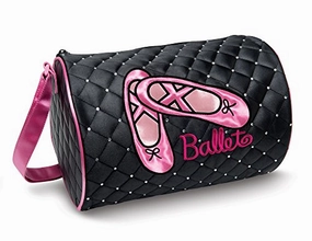 Dansbagz By Danshuz Girl'S Quilted Rhinestone Ballet Duffel Bag, Black, Hot Pink, Os Today Only Hot Sale