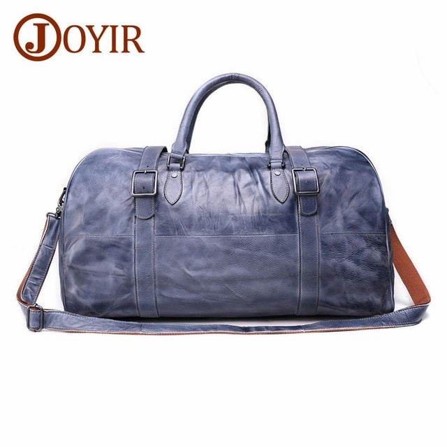 Todays Special Savings Joyir Men'S Travel Bag Genuine Leather Men Duffel Bag Luggage Big Capacity Suitcase Tote Bag