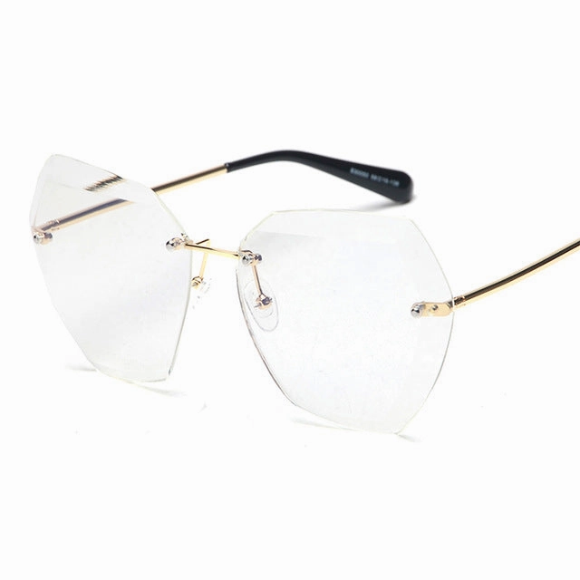 Big Sale Today Oversized Women'S Fashion Rimless Square Sunglasses