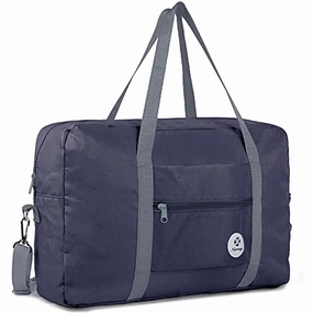 For Spirit Airlines Foldable Travel Duffel Bag Tote Carry On Luggage Sport Duffle Weekender Overnight For Women And Girls (3112 Dark Blue ( With Shoulder Strap)) Today Only Savings Big Price Drop