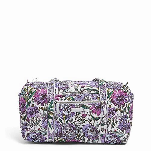 Vera Bradley Iconic Small Duffel, Signature Cotton, Lavender Meadow Mega Discount Today