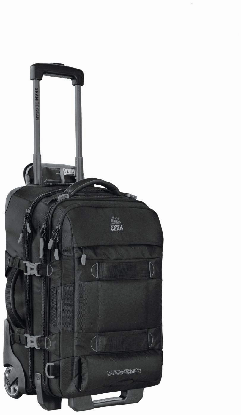 Online Deal Frenzy Granite Gear Cross Trek 2 Wheeled Carry-On Duffel - Black/Flint 22"