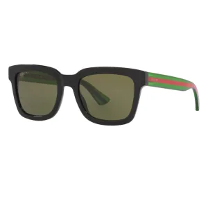 Shop the Savings Gucci Gg0001Sn 002 MenS Sunglasses - Black Frame, Green Lenses