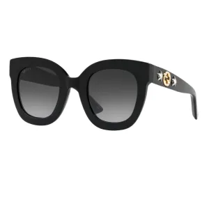 Dont Miss Hot Deals Gucci Gg0208S 001 WomenS Sunglasses - Black Frame, Grey Gradient Lenses