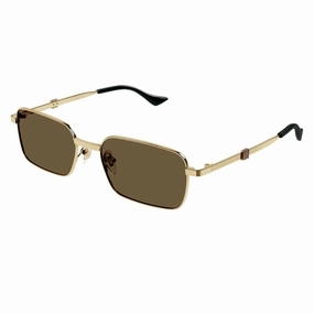 Biggest Savings Now Dont Miss This Deal Gucci Gg1495S 002 MenS Sunglasses - Gold Frame, Brown Lenses