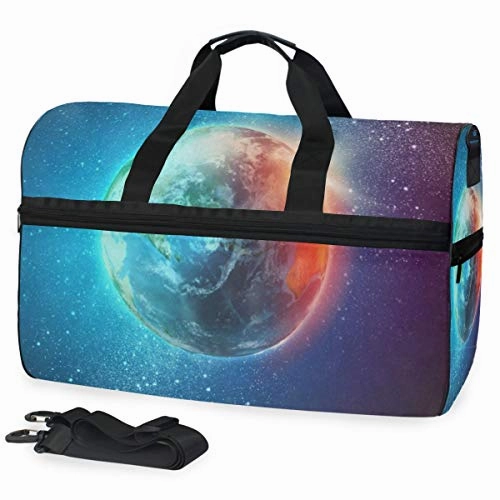 Limited Stock Deals Shop Grab Now Gym Bag Magic Earth Planet Stars Space Universe Geography Sport Travel Duffel Bag With Shoes