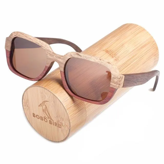 Handmade Polarized Wood Sunglasses In Wood Gift Box - Grey,Brown Dont Wait Save Today