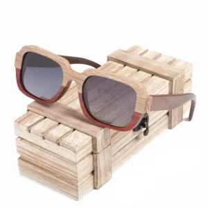 Handmade Polarized Wood Sunglasses In Wood Gift Box - Grey,Brown Save Today Only Best Seller Deal