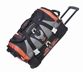 Dont Miss Todays Deal Harley-Davidson 21 Inch Carry-On Duffel, Lightweight Wheeled Bag 99622-Rust/Blk