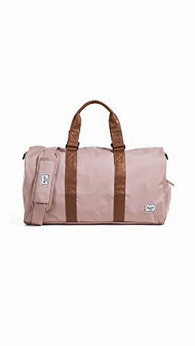 Herschel Novel Duffel Bag, Ash Rose/Tan Synthetic Leather, Mid-Volume 33.0L,10351-02077-Os Price Slash Today Gift Sale Event