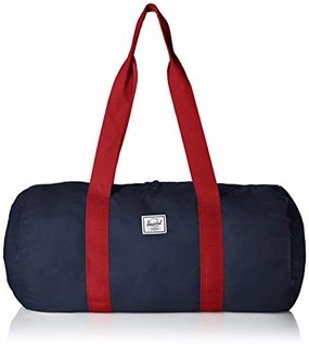 Herschel Packable Duffle Weekend Duffel Navy/Red One Size Flash Offer Today