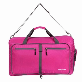 Hexin Women And Men Travel Duffel Bag Foldable Lightweight Duffle Bags Pink Exclusive Online Discount