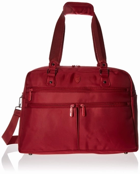 Dont Miss Todays Deal Heys America Unisex Hilite Multi-Zip Boarding Duffel With Rfid Red Duffel Bag (Red)