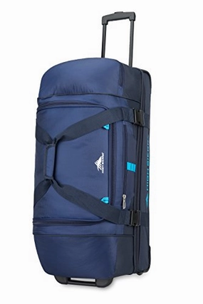 Shop Save Today High Sierra 89573-6200 Evolution Wheeled Drop Bottom Duffel Bag, True Navy/Midnight/Pool, 30"