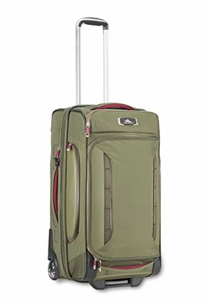 Shop Save Big Flash Pick Today High Sierra At8 26" Wheeled Duffel Upright, Olive/Cranberry, One Size