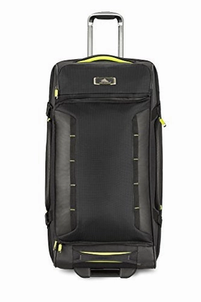 Shop the Savings Now High Sierra At8 Wheeled Upright Duffel Bag, Black/Zest, 32"