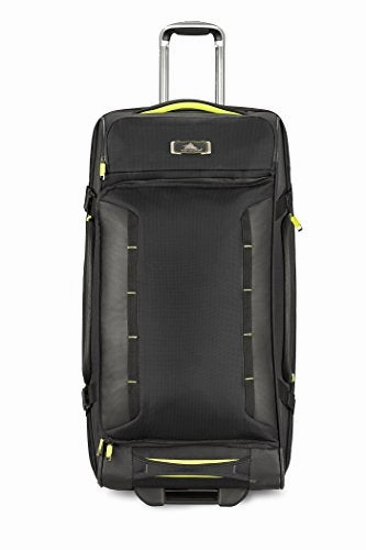 Shop the Savings Now High Sierra At8 Wheeled Upright Duffel Bag, Black/Zest, 32"