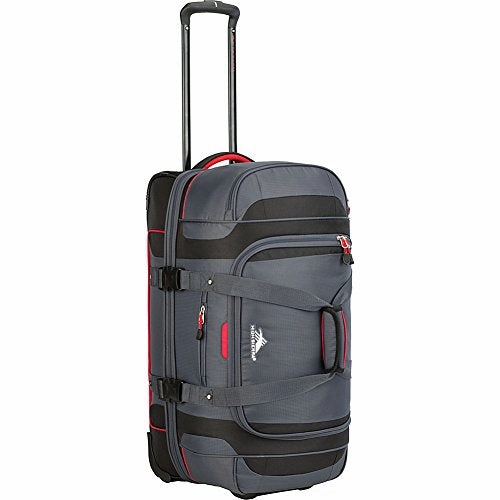 Last Chance Steal Best Deal Today High Sierra Cermak 26" Wheeled Drop-Bottom Duffel (Mercury/Black/Crimson)