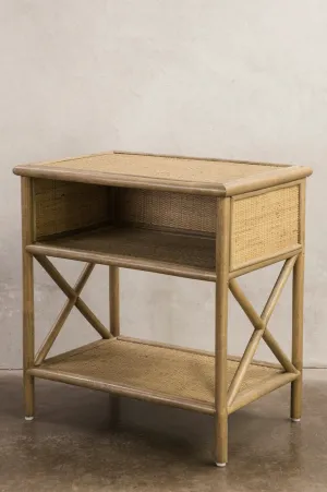 Home Bianca Lorenne capezzalle bedside table - antique grey