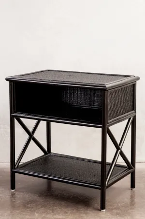 Home Bianca Lorenne capezzalle bedside table - black