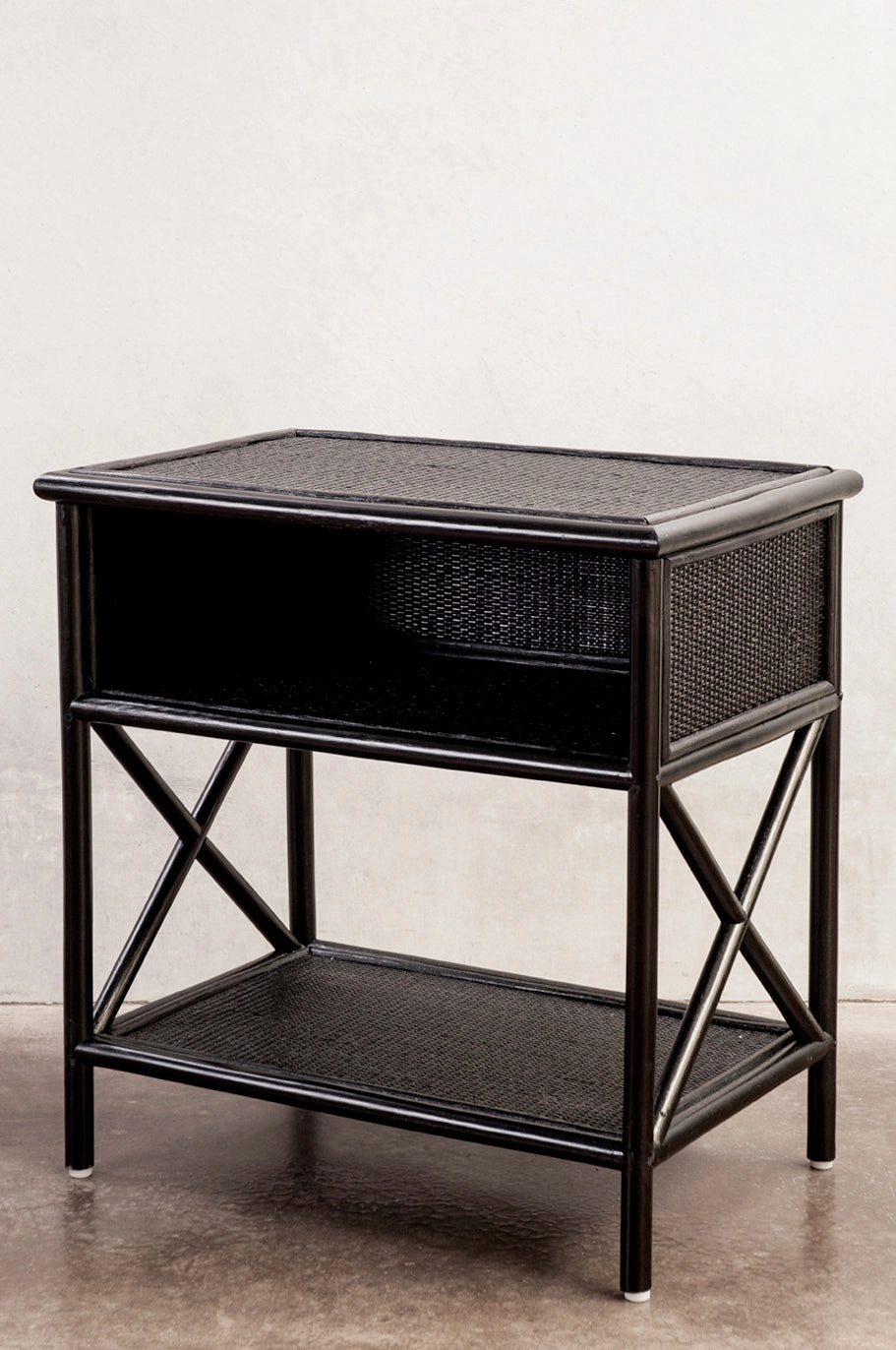Home Bianca Lorenne capezzalle bedside table - black