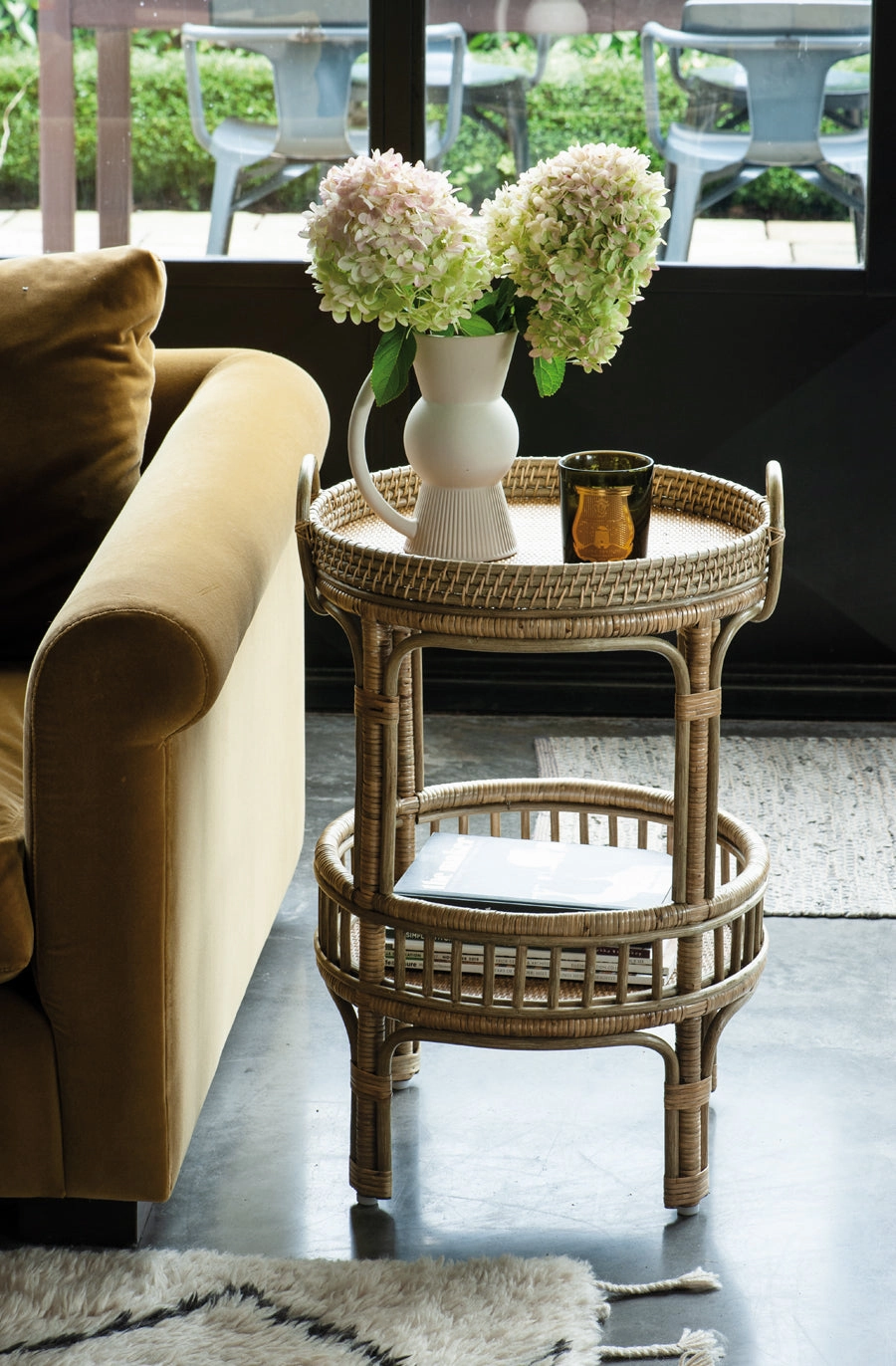 Home Bianca Lorenne circo side table - antique grey