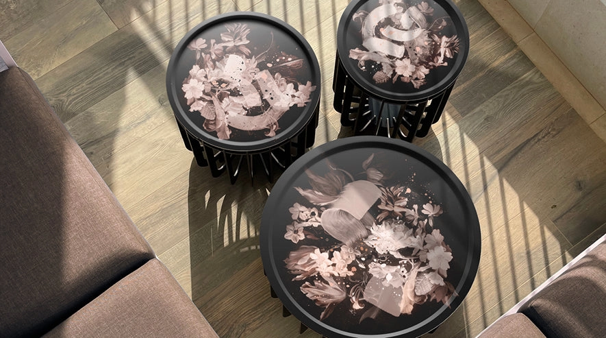 Home Ibride Medusa Small Outdoor Coffee Table - Levitation Rose
