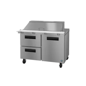 Hoshizaki - SR48B-18MD2, Commercial 48" Steelheart B Series Sandwich Prep Table Refrigerated 2 Drawer 1 Door Mega Top